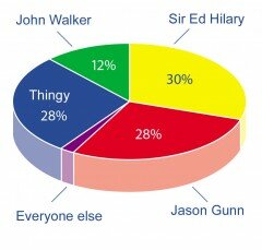 Pie chart of a typical New Zealand statistic